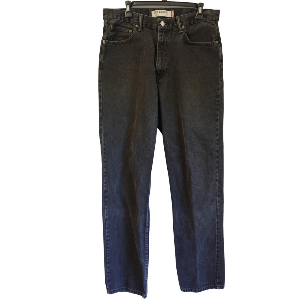 Levis 550 Relaxed Fit Jeans Mens 36x34 Faded Black Denim Tapered Leg‎ 90s Grunge